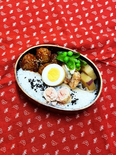 ミートボールと鮭唐揚げ弁当-レシピのメイン写真