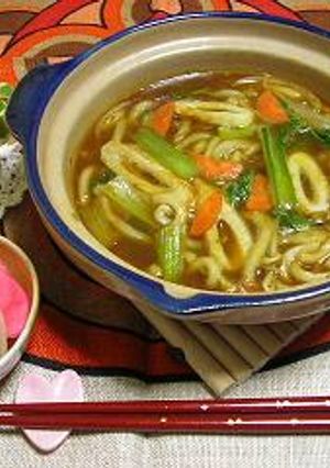 簡単カレー味鍋焼きうどん☆彡-レシピのメイン写真