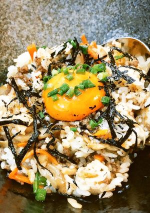フライパンでカリッと！ごぼう入りビビンバ-レシピのメイン写真
