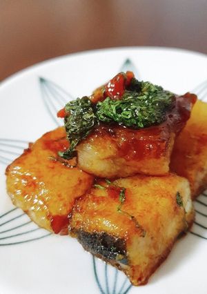 四角い魚❢鱈の梅照り焼き-レシピのメイン写真