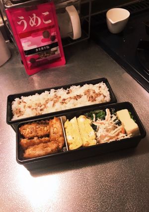 冷凍さけマヨカツのうめこ弁当-レシピのメイン写真