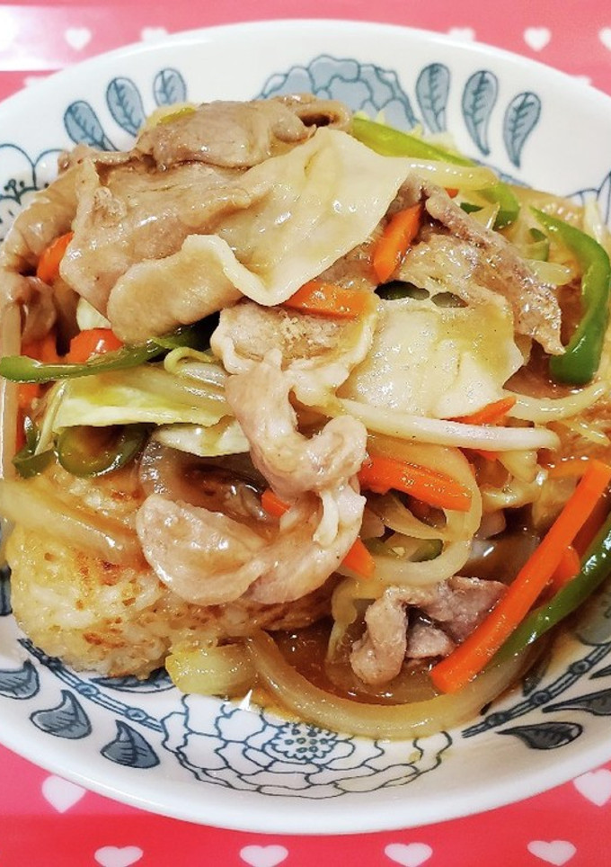 おこげ風♪焼おにぎりの中華あんかけ-レシピのメイン写真