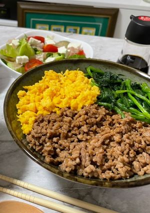 手抜き簡単３色丼-レシピのメイン写真