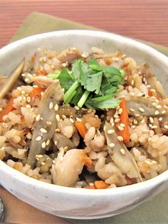 鶏ごぼうの炊き込みご飯-レシピのメイン写真