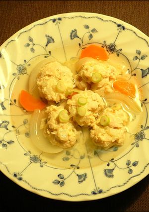 ポカポカ鶏ひき肉団子スープ中華風プリプリ-レシピのメイン写真