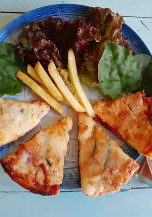 フライパンで下地を作り魚焼グリル焼ピザ-レシピのメイン写真
