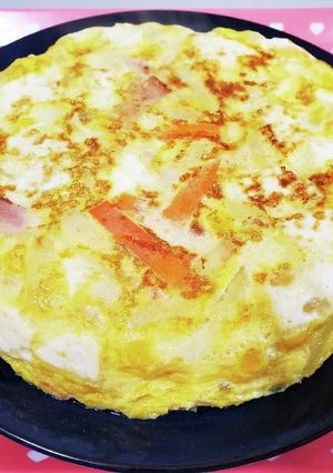 豆腐でボリュームUP♪巻かないオムレツ-レシピのメイン写真