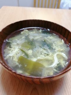 ワカメとえのきの卵スープ-レシピのメイン写真
