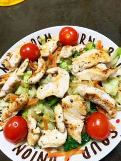 100たっぷり野菜炒めと鶏むね肉のソテー-レシピのメイン写真