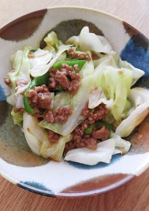 ひき肉・キャベツ・ピーマンあんかけ炒め-レシピのメイン写真