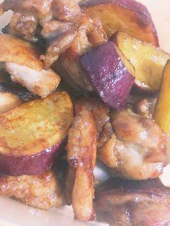 揚げ鶏とさつまいものポン酢炒め-レシピのメイン写真