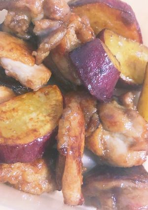 揚げ鶏とさつまいものポン酢炒め-レシピのメイン写真