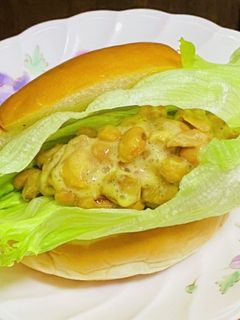 ロールパンで納豆サンド-レシピのメイン写真
