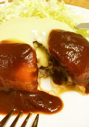 #チーズinチーズハンバーグ-レシピのメイン写真