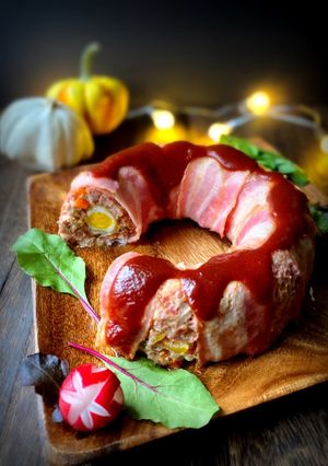 パーティー料理にリースミートローフ-レシピのメイン写真