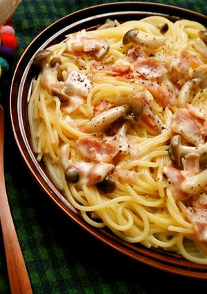 濃厚！！ベーコンキノコのクリームパスタ♡-レシピのメイン写真