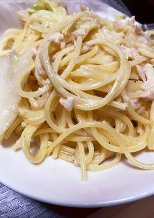 キャベツとツナクリームパスタ-レシピのメイン写真