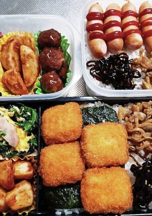 高校生息子&旦那弁当(10/26)-レシピのメイン写真