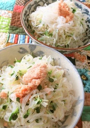 明太白滝にかいわれプラス-レシピのメイン写真