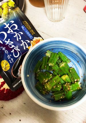 オクラにふりかけ振りかけて-レシピのメイン写真