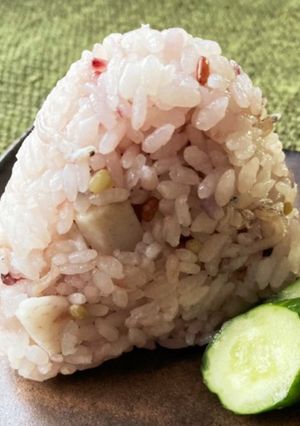 里芋とじゃこの三色米ごはん-レシピのメイン写真
