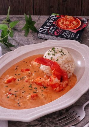 海老のクリーム煮 バターライス添え-レシピのメイン写真
