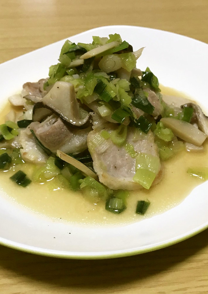 九条ねぎと豚肉の塩だれ炒め-レシピのメイン写真