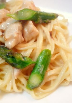 和風★サーモンの味噌クリームパスタ-レシピのメイン写真