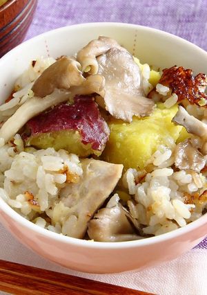 鶏肉と丸ごとさつまいもの炊き込みごはん-レシピのメイン写真