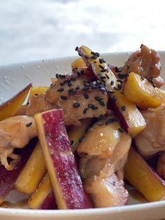 鶏肉とさつま芋の甘辛炒め-レシピのメイン写真