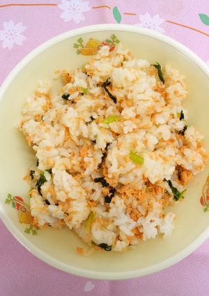 さけと小松菜のまぜごはん@倉敷市学校給食-レシピのメイン写真