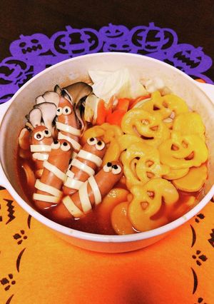 かぼちゃのニョッキでハロウィントマト鍋-レシピのメイン写真