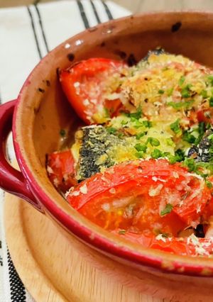 秋刀魚のトマトチーズ香草パン粉焼き-レシピのメイン写真