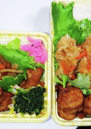 【夫婦弁当151】お惣菜と冷食-レシピのメイン写真