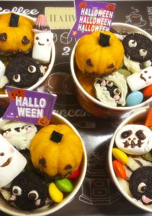 ハロウィン☆かぼちゃカップケーキ-レシピのメイン写真