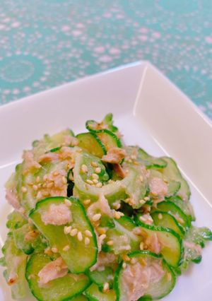 ☆市販の胡麻ドレで簡単ゴーヤの和え物♪-レシピのメイン写真
