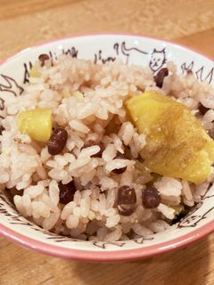 栗と小豆の炊き込みご飯(栗赤飯)-レシピのメイン写真