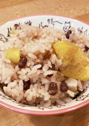 栗と小豆の炊き込みご飯(栗赤飯)-レシピのメイン写真