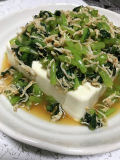 小松菜とじゃこのすだち・冷奴-レシピのメイン写真