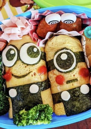 キャラ弁 ミニオン オムライス-レシピのメイン写真