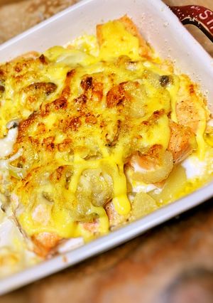 ポテトとサーモンのチーズグラタン-レシピのメイン写真