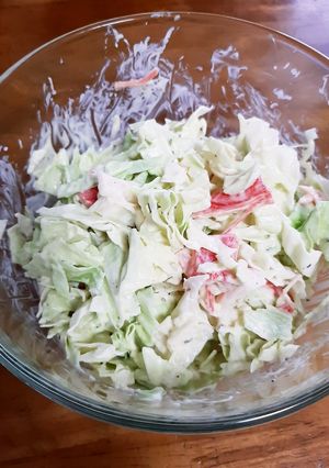 瞬間サラダ　かにボコ、キャベツ-レシピのメイン写真