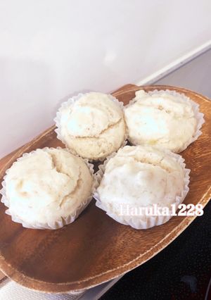 もちもち米粉のキャラメルバナナ蒸しパン-レシピのメイン写真