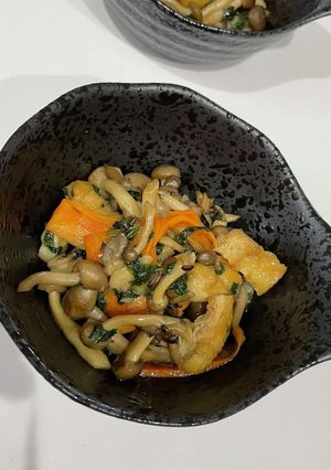 しめじと油揚げのさっと炒め煮-レシピのメイン写真