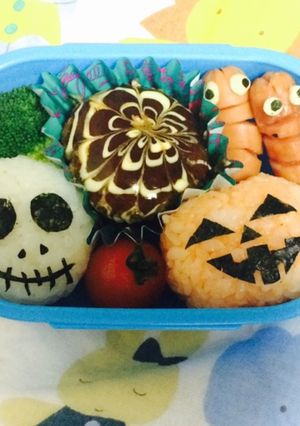ハロウィンのおばけキャラ弁-レシピのメイン写真