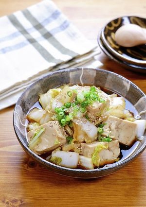 さっぱりおいしい☆豆腐と白菜のポン酢煮-レシピのメイン写真