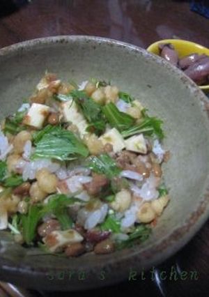 贅沢納豆たぬきごはん^^-レシピのメイン写真