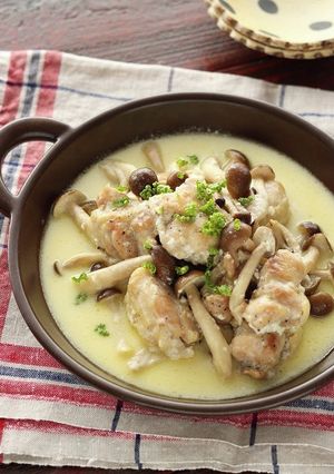 鶏肉ときのこのシュクメルリ風-レシピのメイン写真