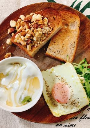 朝食ワンプレート♪肌に嬉しい満足トースト-レシピのメイン写真