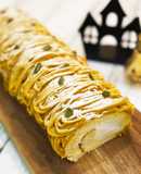 ふわふわ♡かぼちゃシフォンロールケーキ♪